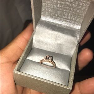 Rose Gold Diamond wedding band and ring